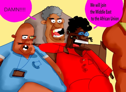 Cartoon: BLACK SKINY DUDES (medium) by sal tagged cartoon
