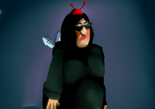 Cartoon: MISS FLYS OCEANS (medium) by sal tagged cartoon