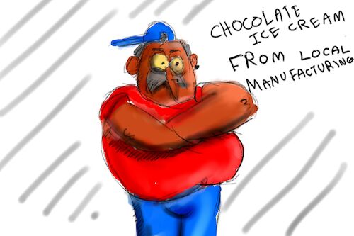 Cartoon: The chocolate ice cream (medium) by sal tagged cartoons