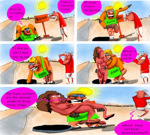 Cartoon: the tuff day (medium) by sal tagged comic,strip