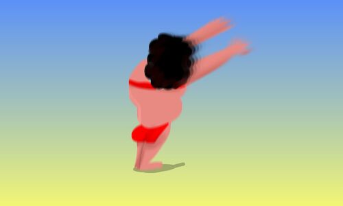 Cartoon: lady dancing at the beach (medium) by sal tagged cartoon,animatic