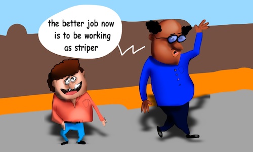 Cartoon: striptease job (medium) by sal tagged cartoon