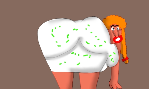 Cartoon: suzi with plastic surgery (medium) by sal tagged cartoon