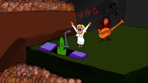 Cartoon: THE SONG PARTY (medium) by sal tagged cartoon,animatic