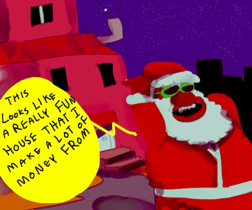 Cartoon: what just did santa cluas find (medium) by sal tagged cartoon,santa,claus,christmas,fun,sal