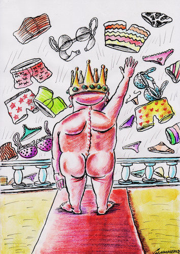 Cartoon: king (medium) by Siminoga Vadim tagged politics,country,people,war,regime,democracy