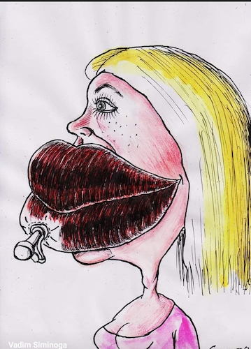 Cartoon: Schwamm (medium) by Siminoga Vadim tagged schönheitsfrauenfeiertags,liebesgeschenk