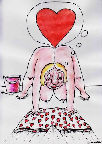Cartoon: valentine (medium) by Siminoga Vadim tagged holiday,love,gift,joy,my,world