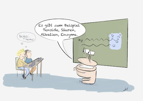 Cartoon: Toiletten machen Schule (medium) by Gabi Horvath tagged wettbewerb,schulen,toiletten