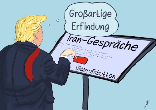Cartoon: Widerrufsbutton (medium) by Gabi Horvath tagged usa,trump,iran,gespräche,verschoben,online,shops,widerruf,widerrufsbutton,widerufsrecht,usa,trump,iran,gespräche,verschoben,online,shops,widerruf,widerrufsbutton,widerufsrecht