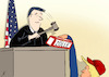 Cartoon: US Zölle unterm Hammer (small) by Gabi Horvath tagged trump,usa,zölle,blockiert,justiz,gericht,internationalen,handel