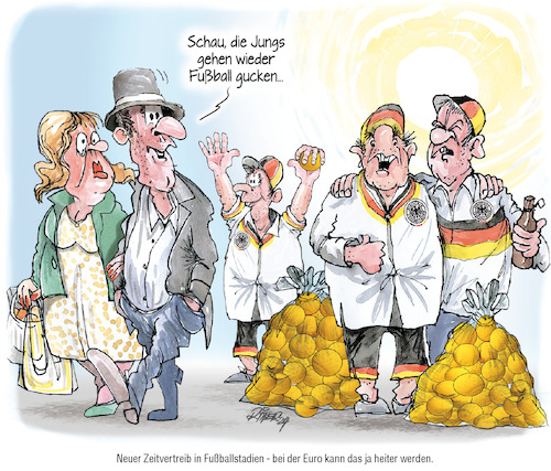 Cartoon: Deutsche Fußballfans (medium) by Ritter-Cartoons tagged fußballfans