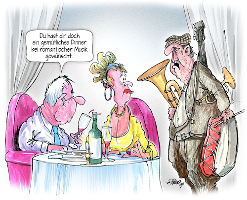 Cartoon: Gemütliches Dinner (medium) by Ritter-Cartoons tagged dinner,dinner