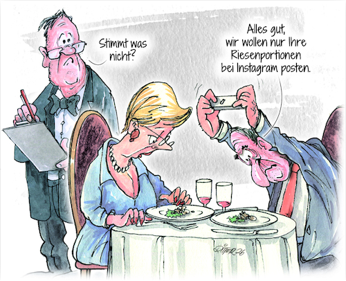 Cartoon: Instagrammer (medium) by Ritter-Cartoons tagged instagrammwahn,pressekarikaturen,und,cartoons,von,berthold,ritter,facebook,seite,ritterkarikaturen,instagrammwahn,pressekarikaturen,und,cartoons,von,berthold,ritter,facebook,seite,ritterkarikaturen