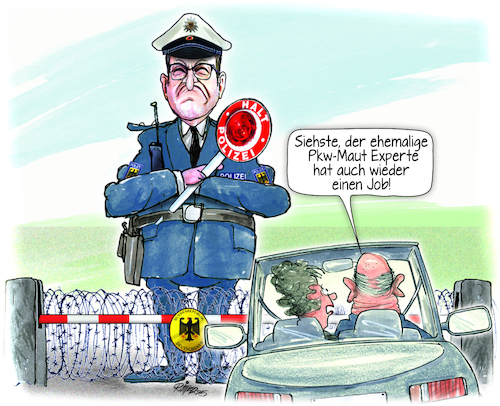 Cartoon: Neuer Job für Alexander Dobrindt (medium) by Ritter-Cartoons tagged alexander,dobrindt,alexander,dobrindt