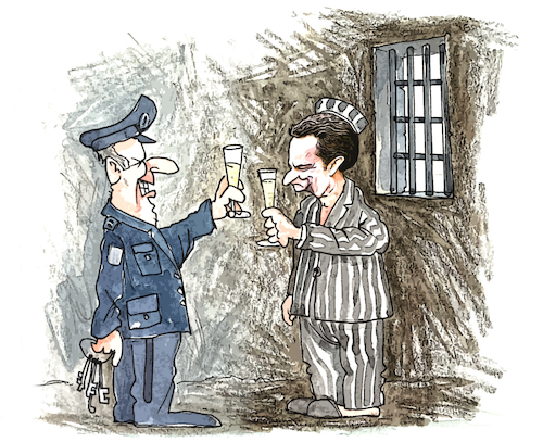 Cartoon: Nicolas Sarkozy im Knast (medium) by Ritter-Cartoons tagged nicolas,sarkozy