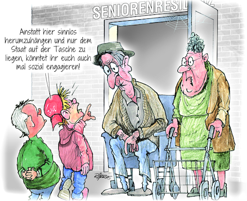 Cartoon: Soziales Jahr für Rentner (medium) by Ritter-Cartoons tagged generation,soziales,jahr,für,rentner,generation,soziales,jahr,für,rentner