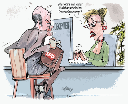 Cartoon: SPD Wahlschlappe (medium) by Ritter-Cartoons tagged jobcenter,jobcenter