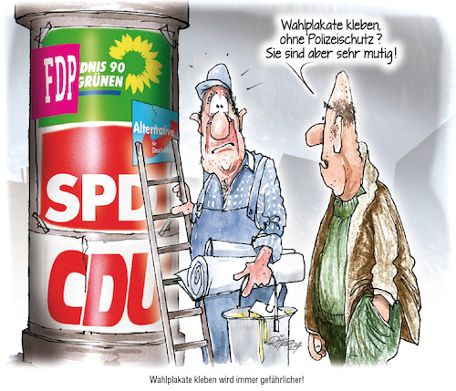Cartoon: Wahlwerbung (medium) by Ritter-Cartoons tagged wahlwerbung
