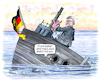 Cartoon: Bundesuhu in Schräglage (small) by Ritter-Cartoons tagged bundesuhu,frank,walter