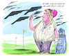 Cartoon: Überflug (small) by Ritter-Cartoons tagged überflugparade,auf,dem,golfplatz