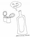 Cartoon: buexen (small) by armella tagged flasche,anmache,buechse