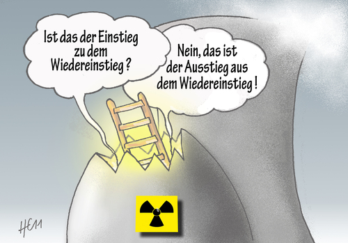 Cartoon: Rein oder raus? (medium) by Henrich tagged energie