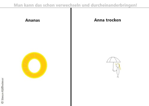 Cartoon: Anna nass unmöglich! (medium) by Flymon tagged ananas,name,obst