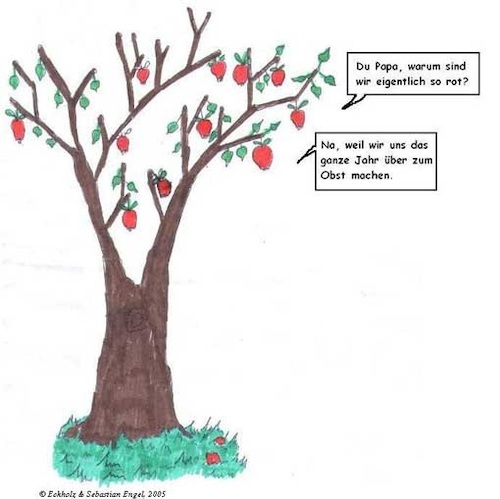 Cartoon: Zum Obst machen... (medium) by Sven1978 tagged apfelbaum,obst,natur,pflanzen