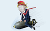 Cartoon: Peacemaker (small) by SchmidtFineArt tagged trump,krieg,nahost,kriese,karikatur,cartoon,illustration,art,kunst,usa,amerika,iran,israel,zeichnung,demokratie,gesellschaft,politik,politiker,wirtschaft,humor