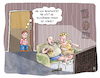 Cartoon: Lebensfragen (small) by Rebecca-Meyer tagged cartoon,satire,gesellschaftskritik,familie,eltern,kind,fernsehen,konsum,übergewicht,fastfood,bier,chips,burger,sofa,bequemlichkeit,medienkonsum,oberflächlichkeit,werte,lebensfragen,philosophie,ironie,humor,tragikomik