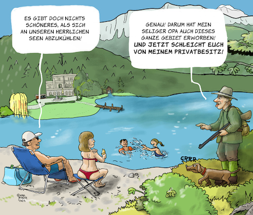 Cartoon: Abkühlung für alle (medium) by Karl Berger tagged privat,öffentlich,hitze,abkühlung,ausgesperrt,privat,öffentlich,hitze,abkühlung,ausgesperrt