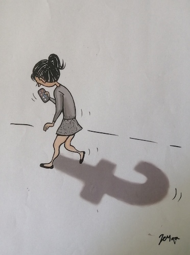 Cartoon: Media girl (medium) by Zeynep Gargi tagged media,social,culture,internet