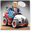 Cartoon: A Tesla for a President (small) by A Human tagged trump,tesla,musk,shares,aktie,präsident,president,europa,europe,elektrofahrzeuge,bilanz,verkaufszahlen,wallstreet,nasdaq