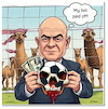 Cartoon: Blutball (small) by A Human tagged bet,football,infantino,fifa,saudiarabia,katar,quatar,wette,amnesty,menschenrechte,ausbeutung,wüste,fußballweltmeisterschaft,wm,ai,exploitation,discrimination,reformen,worldcup,diskriminierung,unterdrückung,slavery,sklaverei,menschenleben