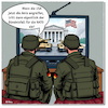 Cartoon: Bündnisfalle (small) by A Human tagged panzer,usa,trump,washington,parade,bündnisfall,geburtstag,juni,armee,army,militärparade