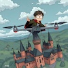 Cartoon: Darryl Droner (small) by A Human tagged harry,potter,hogwarts,besen,broom,drohne,drone,drohnen,drones,zauberer,wizzard,wizzards,broomstick,broomsticks,rowling,kinderbuch,kinderbücher,roman,romane,fantasie,fantasy,bücher,buch,book,books,gryffindor,squiddisth,horkrux,voldemort,magicians,magician