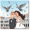 Cartoon: Kein gutes Omen (small) by A Human tagged bezos,venedig,hochzeit,sanchez,luxushotel,schweinsteiger,fußball,tennis,ivanovic,soccerplayer,venice,wedding,omen