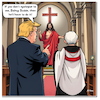 Cartoon: Excuse me?! (small) by A Human tagged trump,usa,bishop,budde,president,apology,judgement,religion,entschuldigung,predigt,lgbtq,migranten,migrants,minorities,minderheiten,gottesdienst