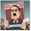 Cartoon: Frei durch Kraft (small) by A Human tagged pressefreiheit,compact,hitler,bundesverwaltungsgericht,bvg,innenministerium,faeser,feinde,grundgesetz,kraft,rechtsextrem,verbot,deutschland,parteien,afd,demokratie
