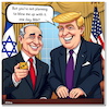 Cartoon: Paging Mr. President (small) by A Human tagged netanyahu,trump,israel,usa,washington,lebanon,gift,pager,iran,terrorist,hezbollah,bibi,donnie