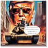 Cartoon: The Trumpinator II (small) by A Human tagged usa,la,trump,president,democracy,guard,ice,immigration,police,hollywood,terminator