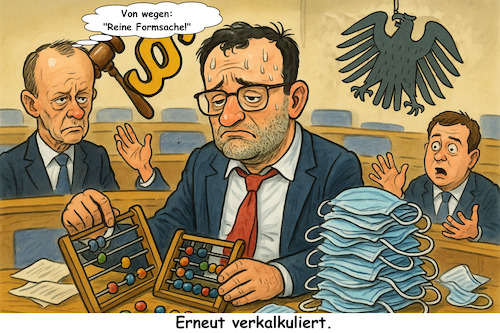 Cartoon: Gut in Form ist nur das Chaos (medium) by ArtyFicial tagged masken,maskenskandal,maskendeal,bundesverfassungsgericht,buverfg,bundesverfassungsrichter,richter,wahl,bundestag,fraktion,union,cdu,csu,spd,grüne,linke,afd,merz,spahn,klingbeil,chaos,schädigung,ansehen