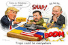 Cartoon: Threatening of peace talks (small) by ArtyFicial tagged usa,russia,ukraine,trump,putin,selenskyj,peace,talk,threatening,traps,war,bombs,weapons,negotiations