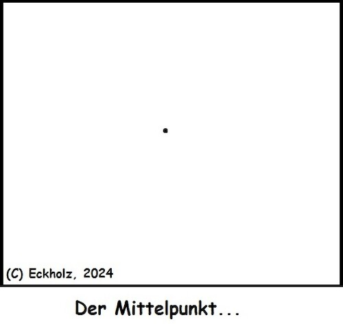 Cartoon: Der Mittelpunkt... (medium) by Schwabbel tagged mittelpunkt,punkt,sprache