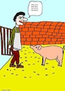 Cartoon: Nur das Beste... (small) by SMK tagged viehhaltung,landwirtschaft,fleisch,schlachter,metzger,rosa,schwein,sau,landleben,tod,schlachtung,ernährung,gesellschaft