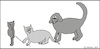 Cartoon: Ohne Worte (small) by SMK tagged maus,katze,hund,nahrungskette