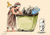 Cartoon: No human right in gaza (small) by Ahmad Qaddura tagged right