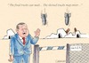 Cartoon: Starvation .The International Co (small) by Ahmad Qaddura tagged gaza