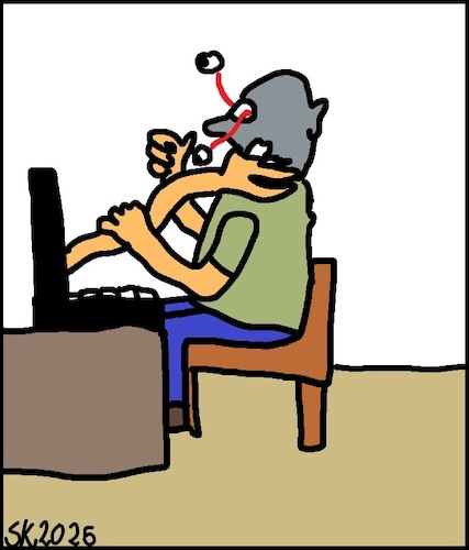 Cartoon: Cyber-Mord... (medium) by Horrorkritzler tagged laptop,mann,würgen,erwürgen,cybermord,mord,internetkriminalität,horror,scifilit